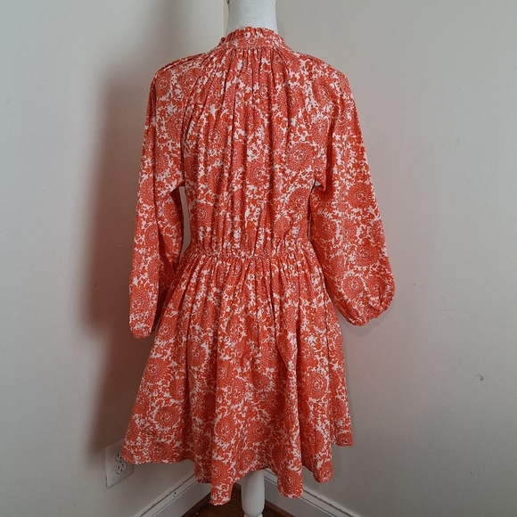 J.Crew Ruffle-Collar Mini Dress in Cotton Poplin Floral Size Medium - Picture 3 of 13